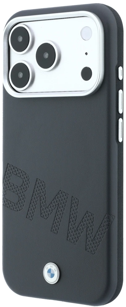 Dėklas BMW Sign Inclined Deboss Letters MagSafe Case for iPhone 17 Pro Max / 18 Pro Max - Gray