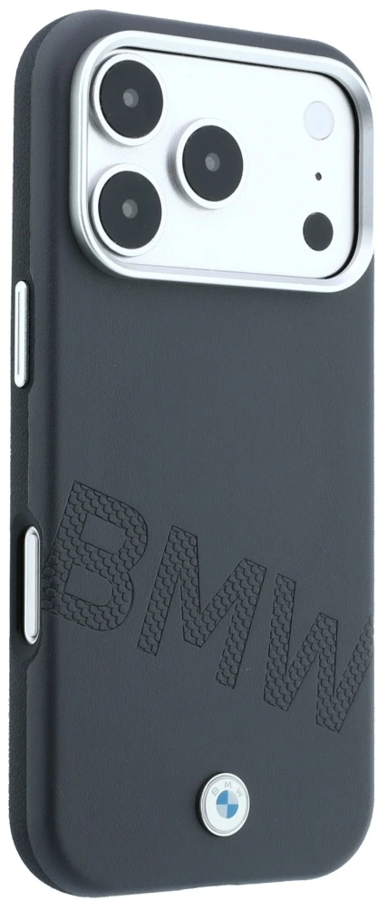 Dėklas BMW Sign Inclined Deboss Letters MagSafe Case for iPhone 17 Pro Max / 18 Pro Max - Gray
