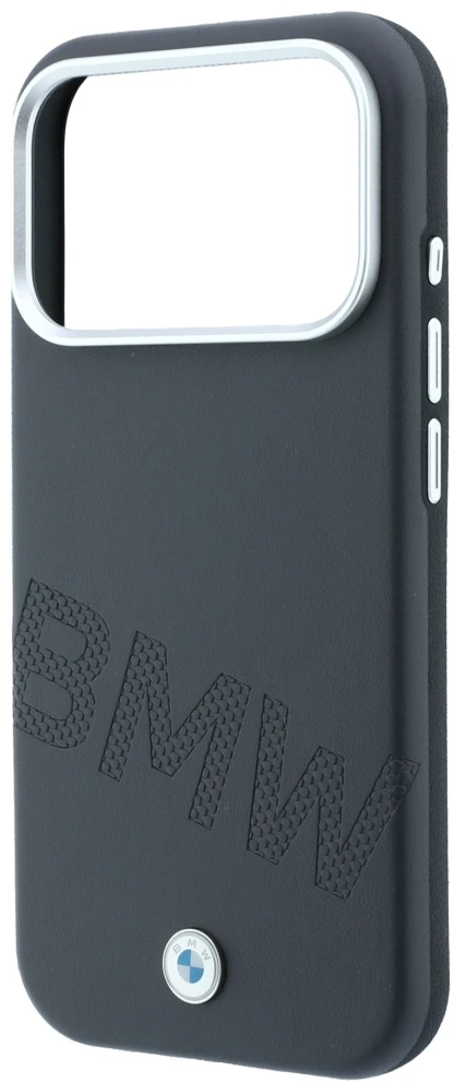 Dėklas BMW Sign Inclined Deboss Letters MagSafe Case for iPhone 17 Pro Max / 18 Pro Max - Gray
