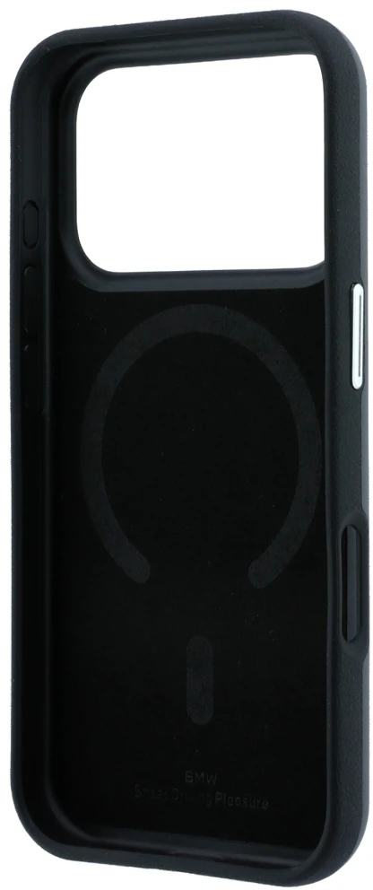 Dėklas BMW Sign Inclined Deboss Letters MagSafe Case for iPhone 17 Pro Max / 18 Pro Max - Gray
