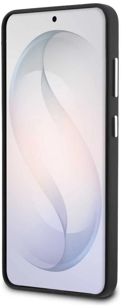 BMW Signature PU Leather Metal Logo Magnetic dėklas skirtas Samsung Galaxy S26 juodos spalvos