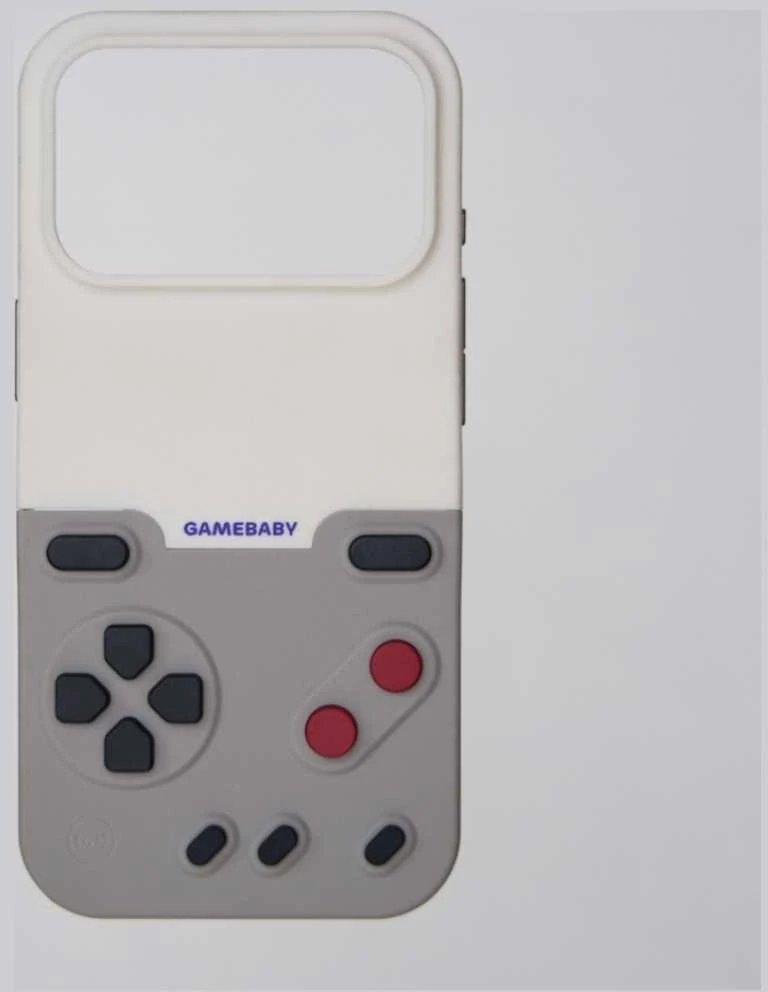 GAMEBABY dėklas su valdikliu, skirtas iPhone 17 Pro, pilkas