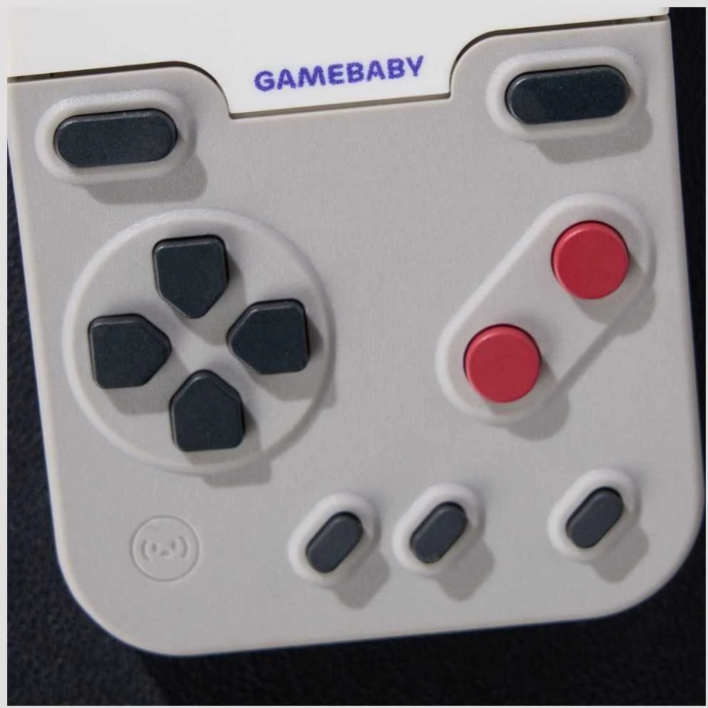 GAMEBABY dėklas su valdikliu, skirtas „iPhone 17 Pro Max“, pilkas