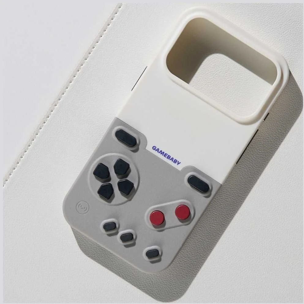GAMEBABY dėklas su valdikliu, skirtas iPhone 17 Pro, pilkas