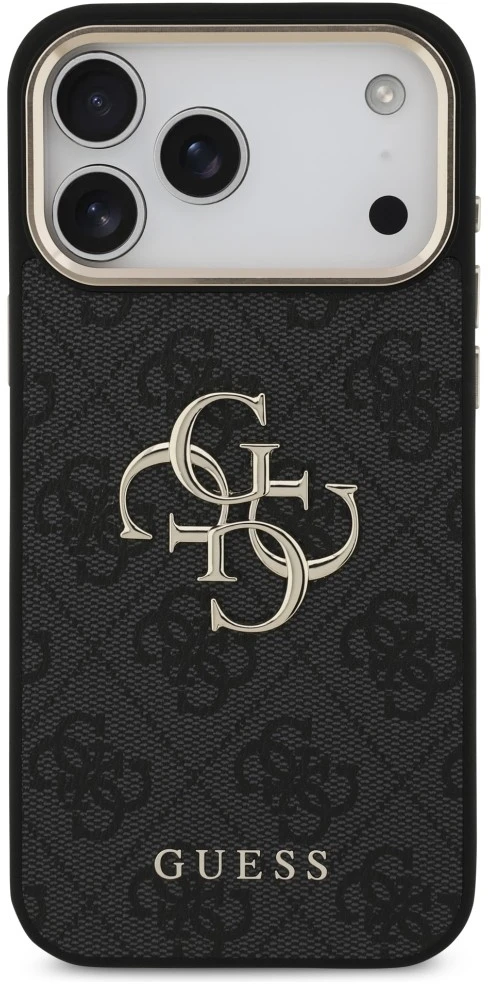 Dėklas Guess 4G Big 4G Classic Logo Case for iPhone 17 Pro Max / 18 Pro Max - Juodas and Gold