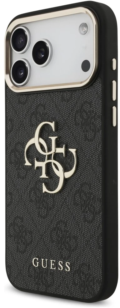 Dėklas Guess 4G Big 4G Classic Logo Case for iPhone 17 Pro Max / 18 Pro Max - Juodas and Gold