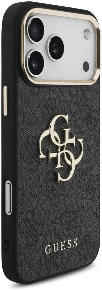 Dėklas Guess 4G Big 4G Classic Logo Case for iPhone 17 Pro Max / 18 Pro Max - Juodas and Gold