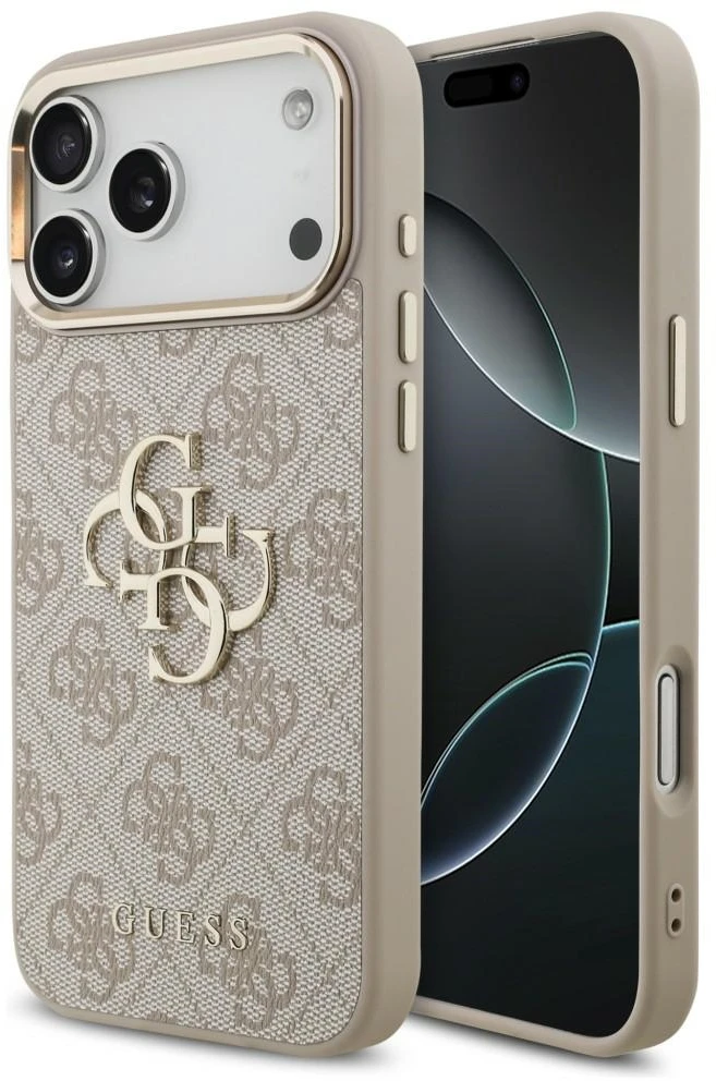 Dėklas Guess 4G Big 4G Classic Logo do iPhone 18 Pro Max / 17 Pro Max rožinė auksinė