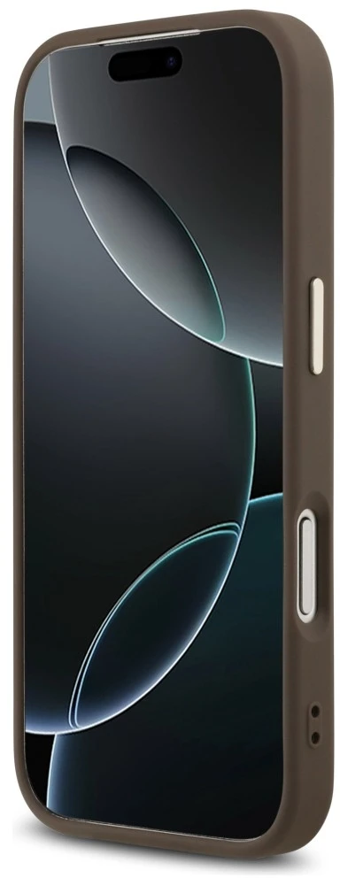 Dėklas Guess 4G Big 4G Classic Logo do iPhone 18 Pro / 17 Pro ruda auksinė