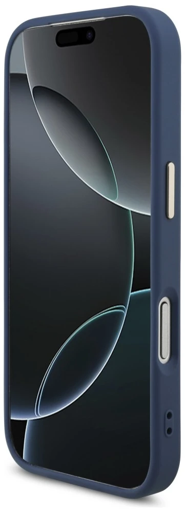Dėklas Guess 4G Big 4G Classic Logo do iPhone 18 Pro / 17 Pro mėlyna auksinė