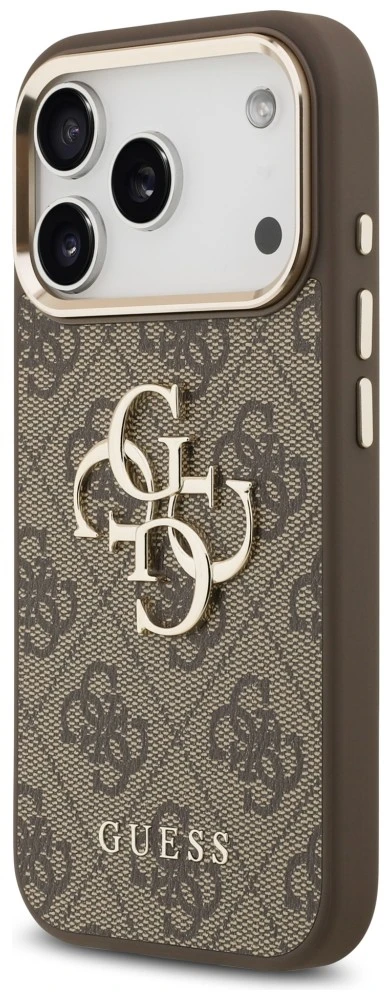 Dėklas Guess 4G Big 4G Classic Logo do iPhone 18 Pro Max / 17 Pro Max ruda auksinė