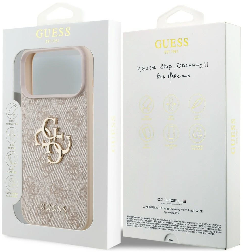 Dėklas Guess 4G Big Logo skirtas iPhone 18 Pro Max / iPhone 17 Pro Max pink