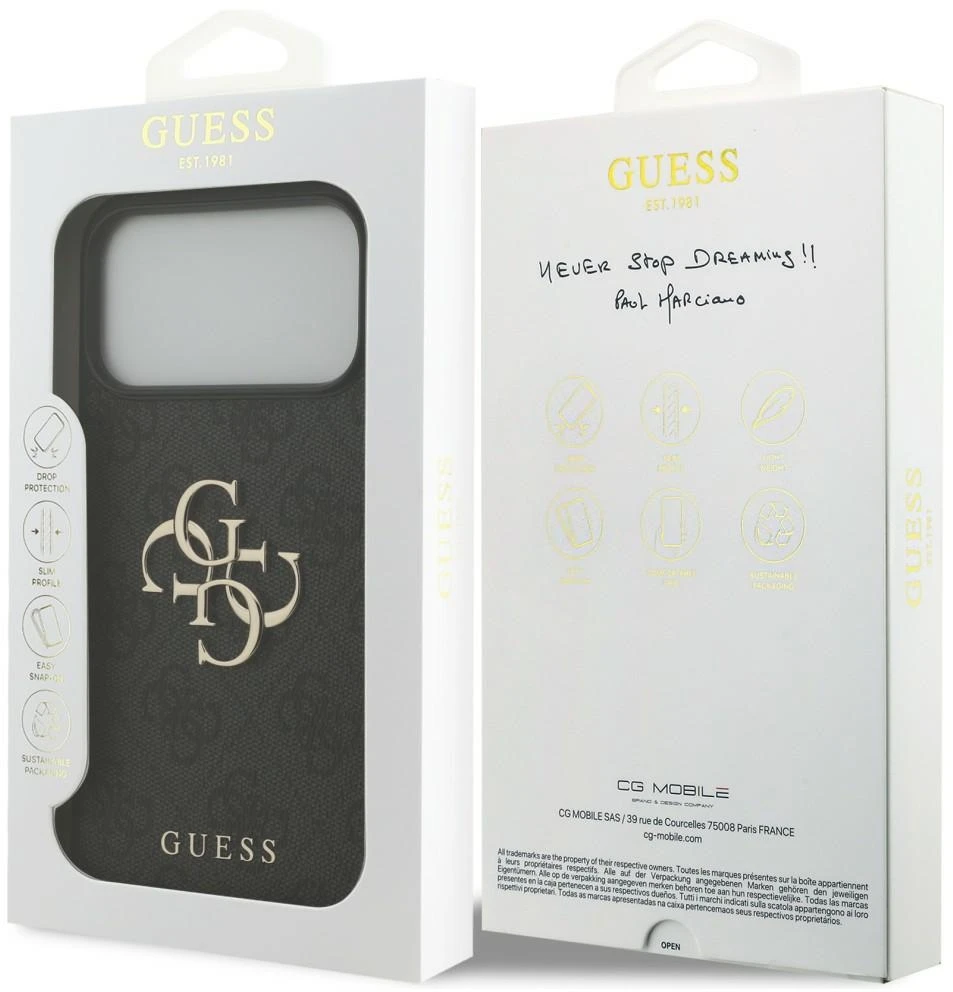 Dėklas Guess 4G Big Logo Case for iPhone 17 Pro Max / 18 Pro Max - Juodas