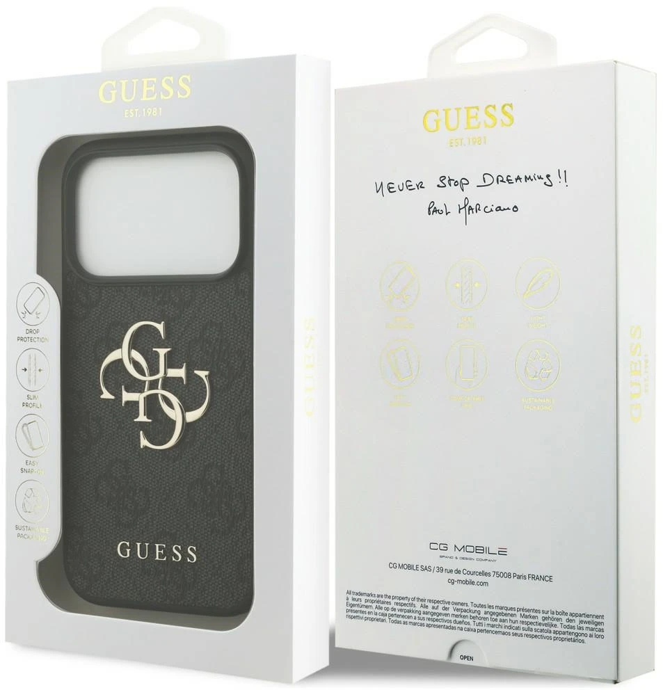 Dėklas Guess 4G Big Logo Case for iPhone 17 Pro / 18 Pro - Juodas