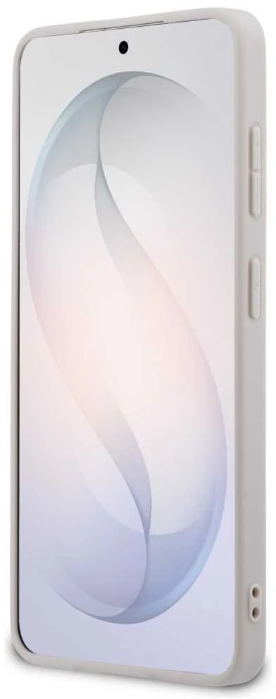 Guess PU 4G Metal Logo dėklas skirtas Samsung Galaxy S26 rožinės spalvos