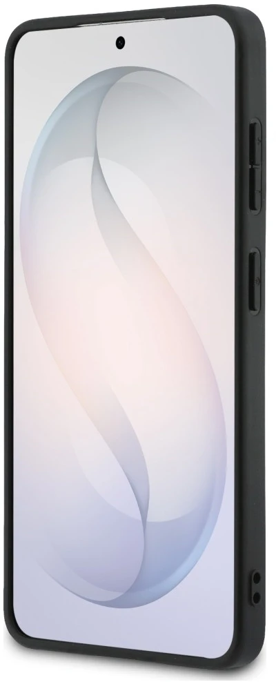 Guess PU 4G Metal Logo dėklas skirtas Samsung Galaxy S26 rožinės spalvos