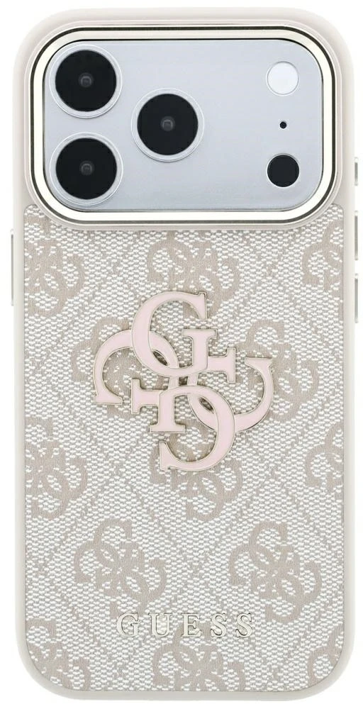 Dėklas Guess 4G & Big Resin Logo, skirtas iPhone 18 Pro Max / 17 Pro Max, rožinė