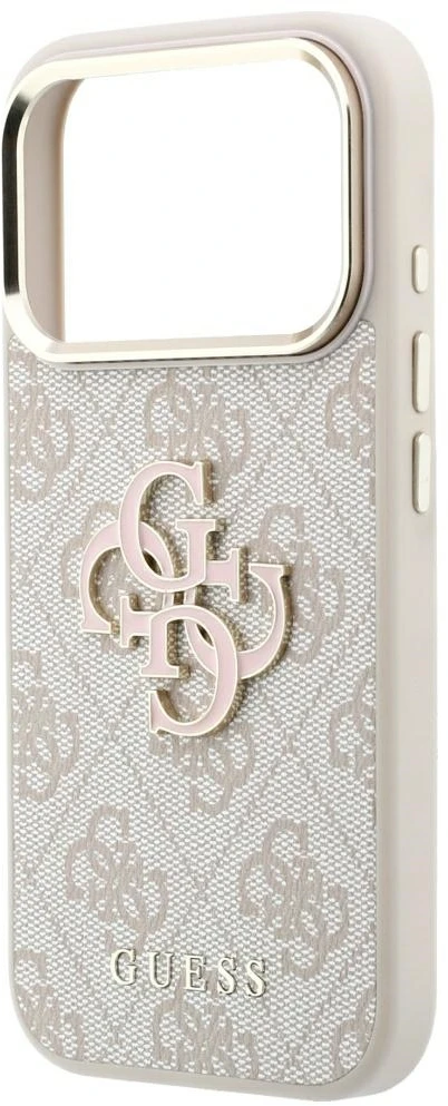 Dėklas Guess 4G & Big Resin Logo, skirtas iPhone 18 Pro Max / 17 Pro Max, rožinė