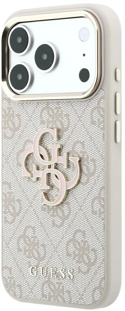 Dėklas Guess 4G & Big Resin Logo, skirtas iPhone 18 Pro Max / 17 Pro Max, rožinė