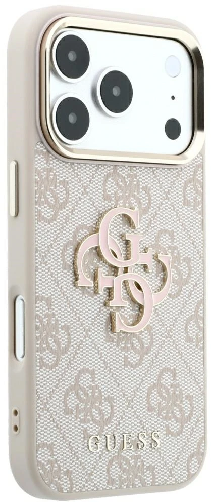 Dėklas Guess 4G & Big Resin Logo, skirtas iPhone 18 Pro Max / 17 Pro Max, rožinė