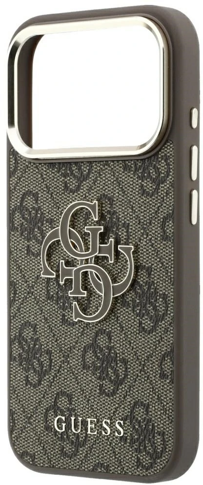 Dėklas Guess 4G & Big Resin Logo do iPhone 18 Pro Max / 17 Pro Max ruda