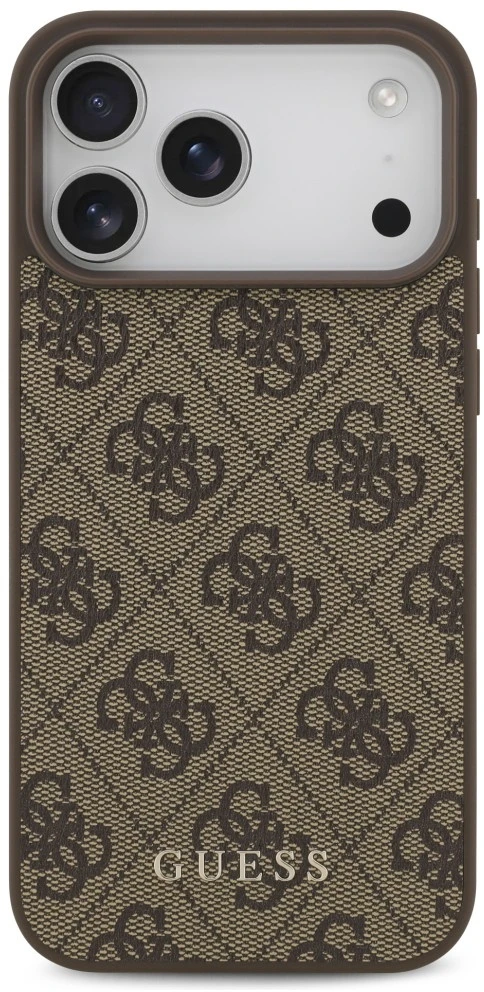 Dėklas Guess 4G Classic skirtas iPhone 18 Pro Max / iPhone 17 Pro Max ruda