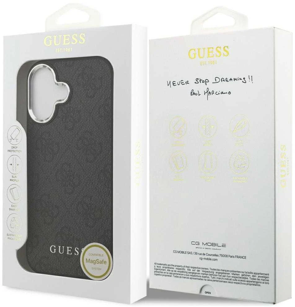 Guess 4G MagSafe dėklas skirtas Apple iPhone 17 juodos spalvos