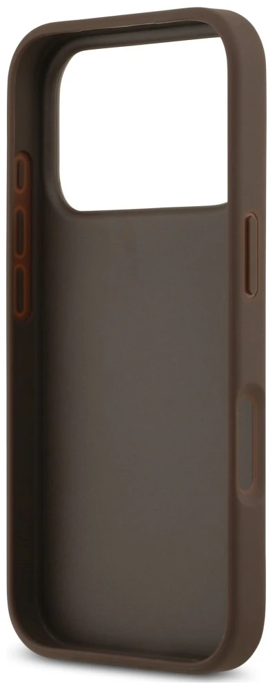 Dėklas Guess 4G Double Card Triangle do iPhone 18 Pro / 17 Pro ruda