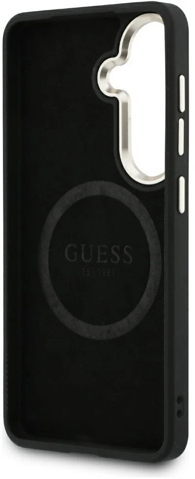Guess PU Leather 4G Gold Frame Magnetic dėklas skirtas Samsung Galaxy S26 rožinės spalvos