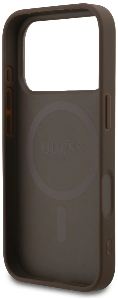 Dėklas Guess 4G Small Classic Logo MagSafe Case for iPhone 17 Pro / 18 Pro - Brown