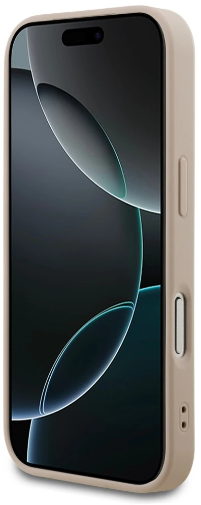 Guess 4G Small Classic Logo MagSafe dėklas, skirtas iPhone 18 Pro / 17 Pro, rožinis