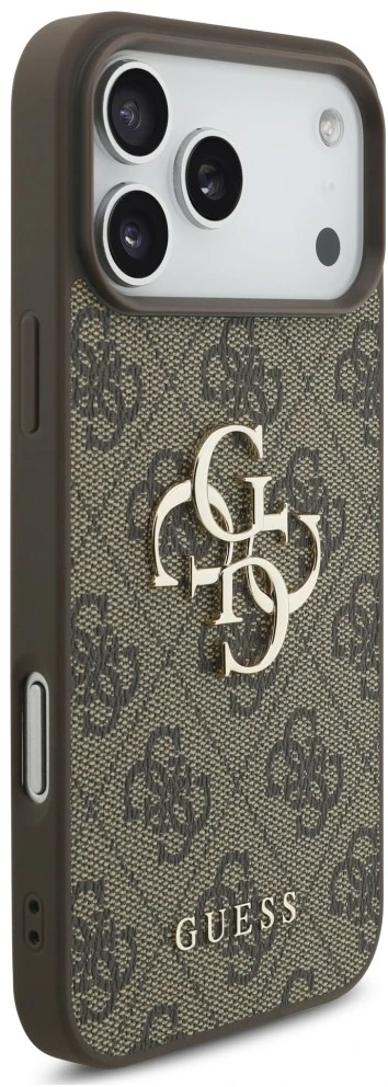Dėklas Cg Mobile Sas Guess 4G Strap 4G Classic Logo case for Iphone 18 Pro Max / 17 Pro Max ruda