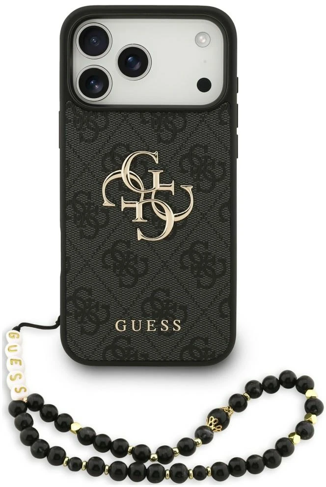 Dėklas Guess 4G Strap 4G Classic Logo do iPhone 18 Pro Max / 17 Pro Max juoda