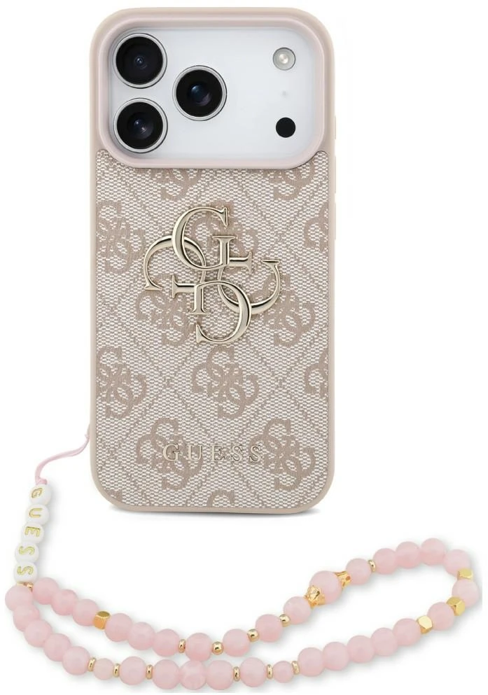Dėklas Cg Mobile Sas Guess 4G Strap 4G Classic Logo case for Iphone 18 Pro / 17 Pro pink