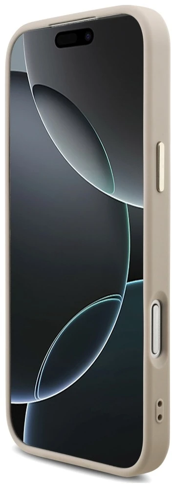 Guess PU 4G Metal Logo Strap dėklas iPhone 18 Pro Max rožinis