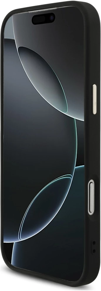 Guess PU 4G Metal Logo dirželio dėklas iPhone 18 Pro Max Juodas