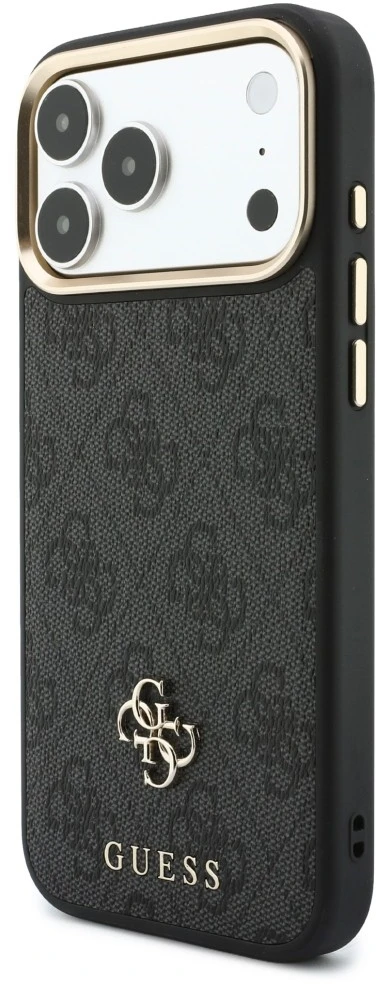 Dėklas Guess 4G su portfelem i smyczą Magsafe do iPhone 18 Pro Max / 17 Pro Max juoda