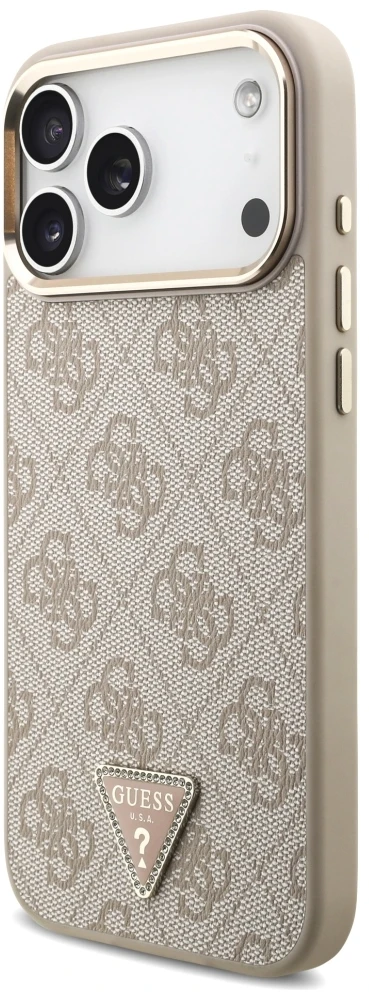 Dėklas Guess 4G Triangle Logo MagSafe Case for iPhone 17 Pro Max / 18 Pro Max - Rose Gold
