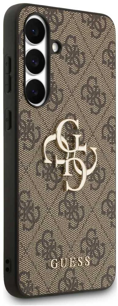 Guess Big 4G Classic Logo dėklas skirtas Samsung Galaxy S25 FE rudos spalvos