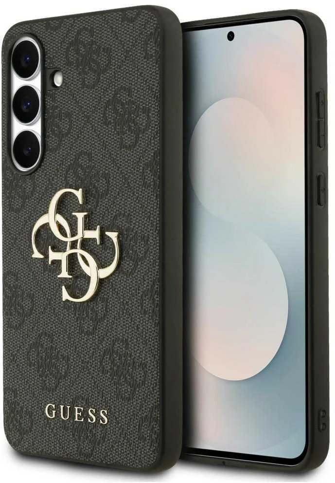 Guess Big 4G Classic Logo dėklas skirtas Samsung Galaxy S25 FE juodos spalvos