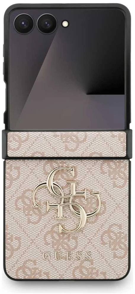 Guess Big 4G Logo Classic Logo dėklas skirtas Samsung Galaxy Z Flip7 rožinės spalvos