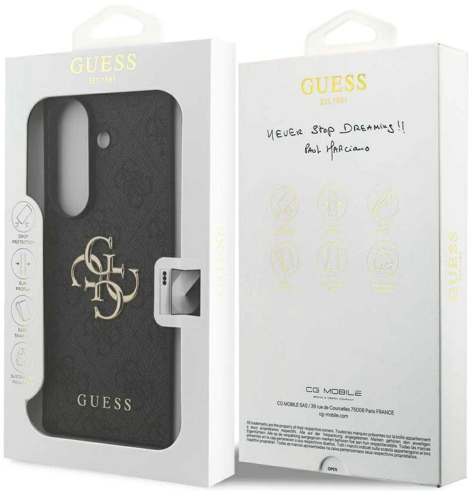 Guess PU 4G Metal Logo dėklas skirtas Samsung Galaxy Z Fold 7 pilkos spalvos