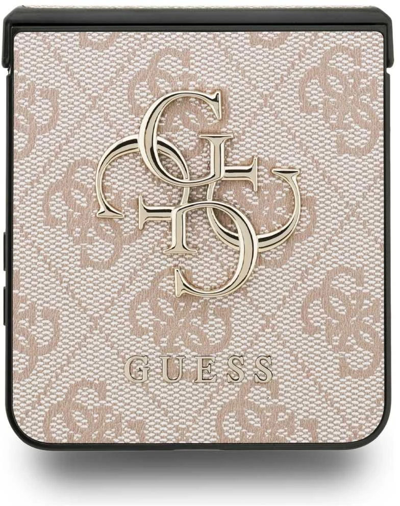 Guess Big 4G Logo Classic Logo dėklas skirtas Samsung Galaxy Z Flip7 rožinės spalvos