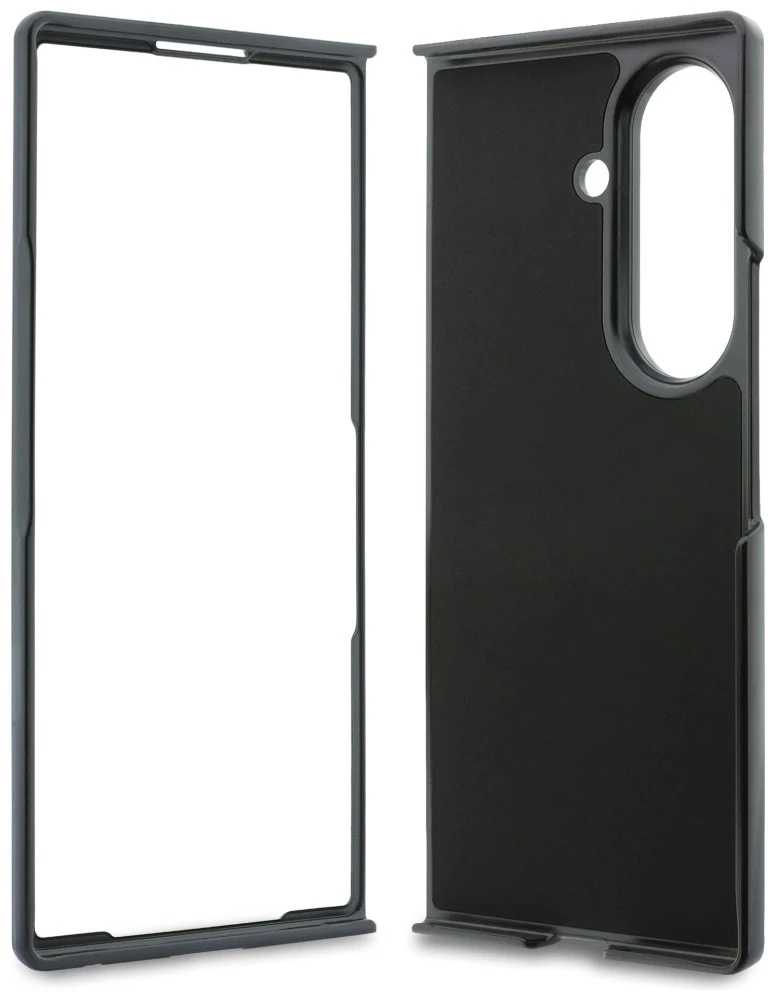 Guess PU 4G Metal Logo dėklas Samsung Galaxy Z Fold 8 Ultra rudos spalvos