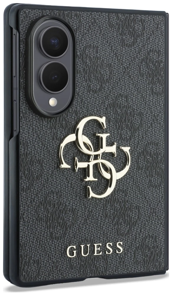 Guess PU 4G Metal Logo dėklas Samsung Galaxy Z Fold 8 pilkos spalvos