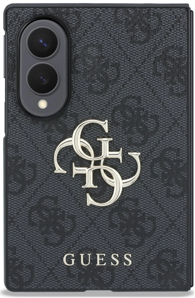 Guess PU 4G Metal Logo dėklas Samsung Galaxy Z Fold 8 pilkos spalvos
