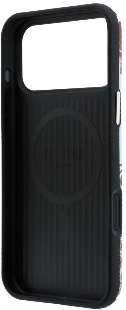 Dėklas Guess Blossom Roses Print MagSafe do iPhone 18 Pro / 17 Pro mėlyna