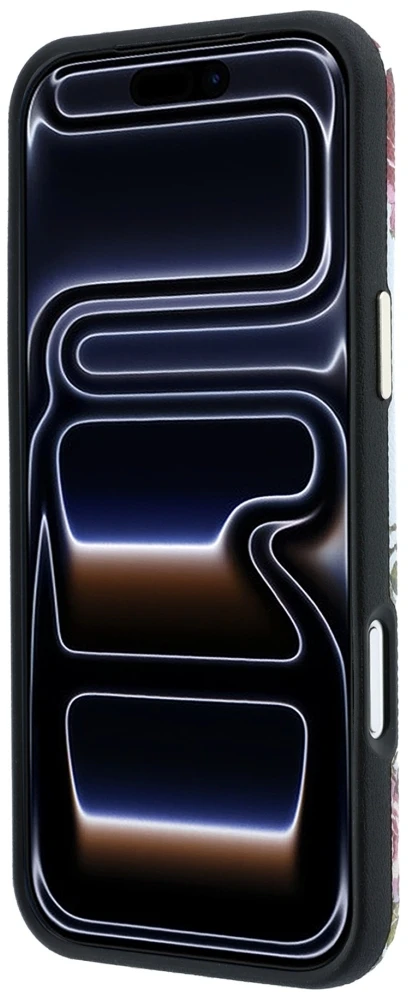 Dėklas Guess Blossom Roses Print MagSafe do iPhone 18 Pro Max / 17 Pro Max mėlyna