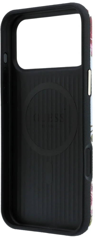 Dėklas Guess Blossom Roses Print MagSafe do iPhone 18 Pro Max / 17 Pro Max mėlyna