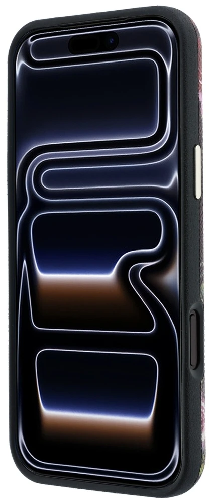 Dėklas Guess Blossom Roses Print MagSafe do iPhone 18 Pro Max / 17 Pro Max bordo spalvos